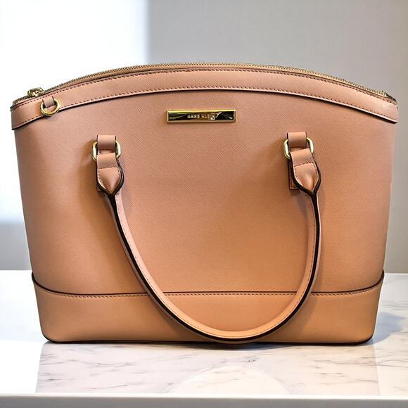 Anne Klein Handbags - Anne Klein Dome Satchel Top Handle Handbag – Structured Faux Leather Purse used